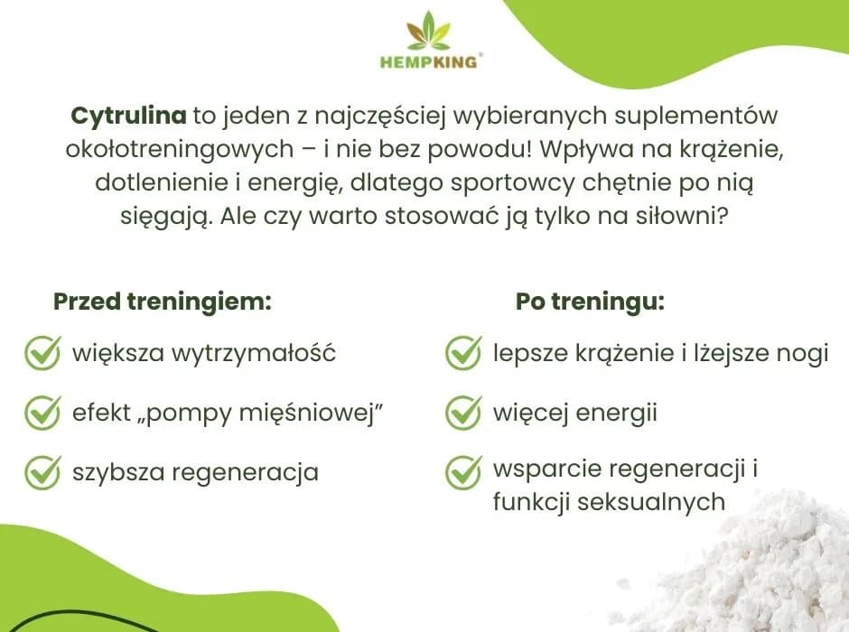 Cytrulina przed czy po treningu? Maksymalizuj pompę i wydajność!